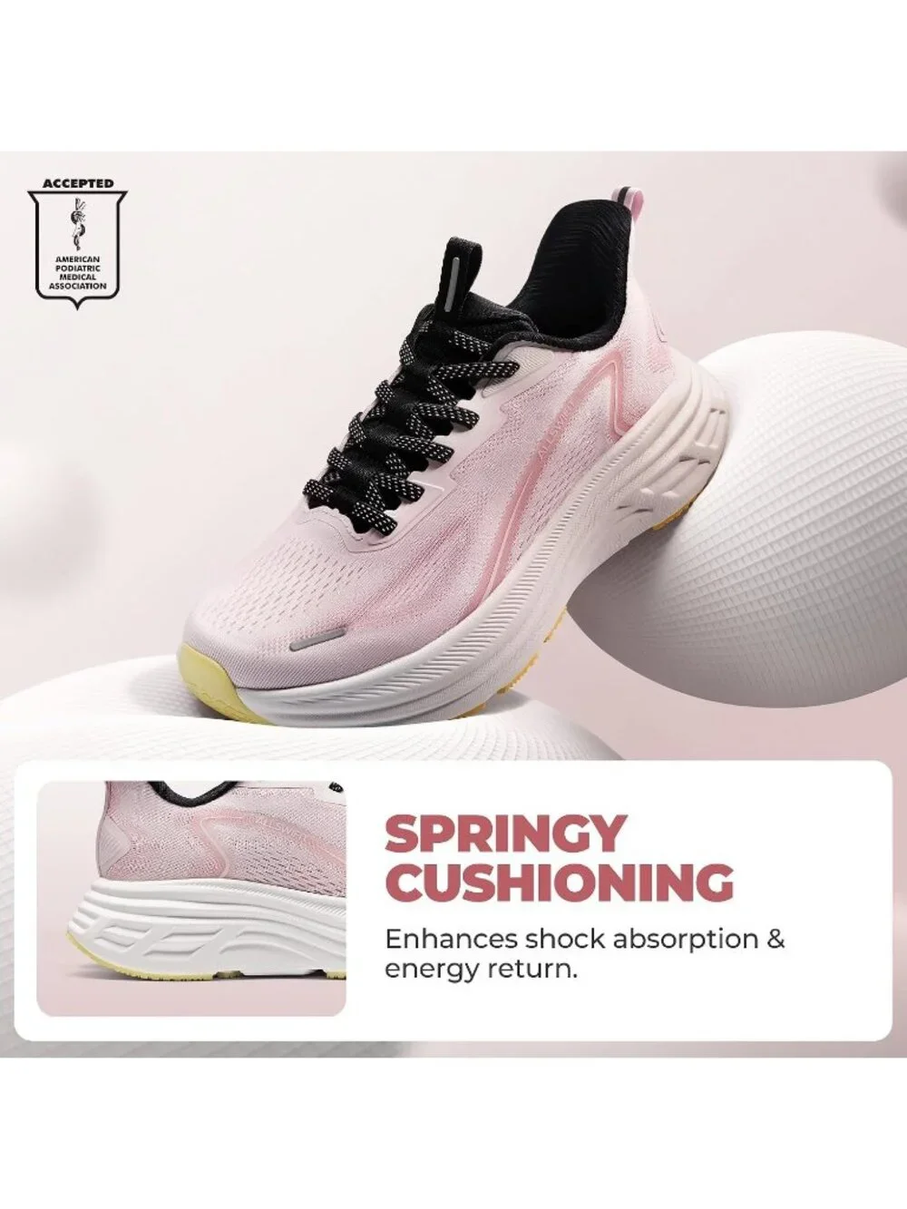 Women's Pink Running Shoes Slip On Pull On Round Toe Athletic Tennis Sneakers